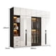 thumbnail image 1 of Modern minimalist light luxury high-gloss wardrobe bedroom swing door Nordic large wardrobe locker glass door wardrobe My Lux Decor Round, 1 of 12