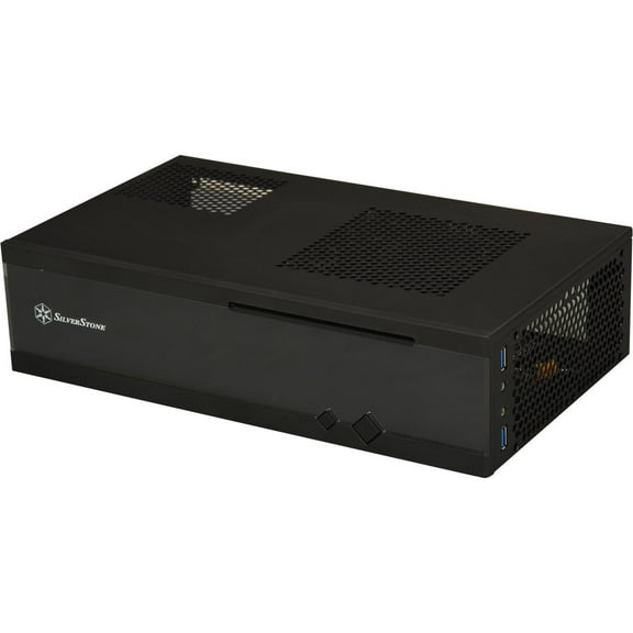 SILVERSTONE Milo series ML05B Black Acrylic Front Panel, 0.8mm SECC body Mini-ITX Media Center / HTPC Case