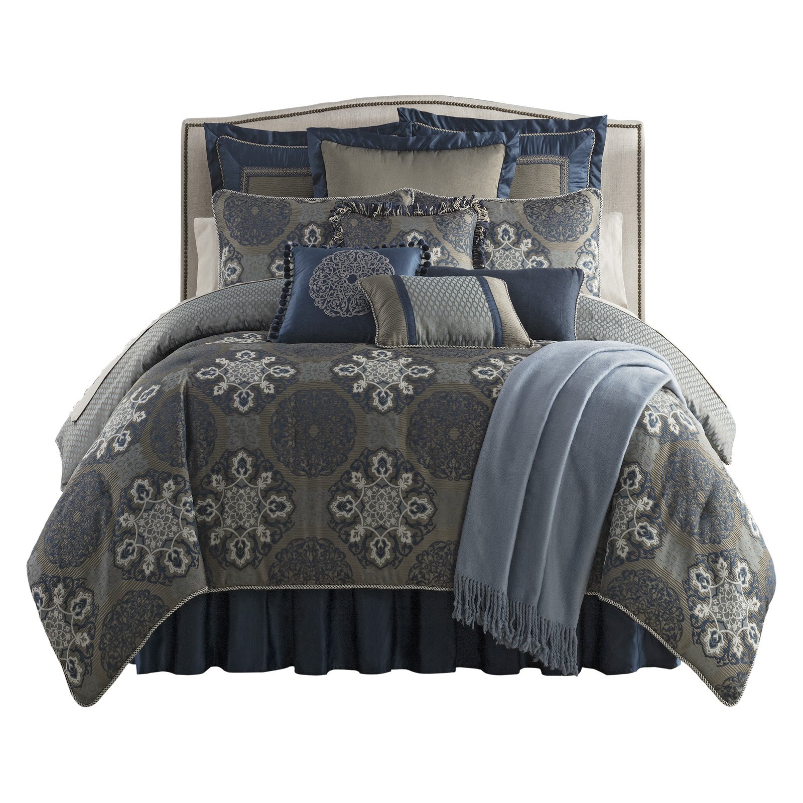 Waterford Indigo Reversible Comforter Set by Waterford Walmart