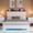 KING-beige, variant on Floating Bed Frame with LED Lights & USB Charging, Modern Upholstered Platform with Storage Headboard, Sturdy-colored Wood Slats, Easy Assembly, Quiet, No Box Spring, King Size - Gray