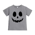 thumbnail image 5 of Gyujnb Kids Halloween , Boys Halloween Pumpkin Face Print Shirt Long Sleeve Tee Top Party Outfit Casual Performance Wear for Fall Season, Halloween Outfits,3-4 Years, 5 of 5