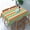 Pink Yellow Green Blue, variant on Rectangle Table Cloths, Multicolored Striped Pattern Oblong Tablecloth Washable Table Cover for Kitchen Dinning Party Tabletop Modern Decoration 60 x 84inch
