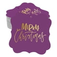 thumbnail image 1 of Inkdotpot Pack Of 50 Merry Christmas Paper Tags DIY Craft Bracket Shape Real Gold Foil Hang Tags, 1 of 6