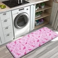 thumbnail image 3 of Pink Breast Cancer Awareness Pattern Kitchen Rug Mat,Kitchen Runner Rugs Non Skid Washable,Decorative Kitchen Floor Mats for Kitchen,Sink,Laundry,17"x47.2", 3 of 7