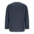 thumbnail image 5 of VERUGU Mens Casual Long Sleeve Drawstring Henley Shirts Fall Winter V-Neck Blouses Solid Loose Basic Tops with Pocket Navy M, 5 of 6