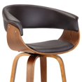 thumbnail image 5 of Julyssa 26" Swivel Barstool in Brown Faux Leather (Set of 4), 5 of 8
