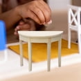 thumbnail image 3 of BELOVING Table de Maison de Poupée Demi-Cercle 1/12 Table à Thé en Bois Simulé Modèle Mobilier pour, 3 of 10