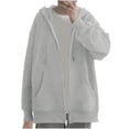 thumbnail image 1 of Timegard Oversized Sweatshirt for Women High Neck Comfy Pullover Solid Color Loose Comfy Tops Winter, 1 of 6