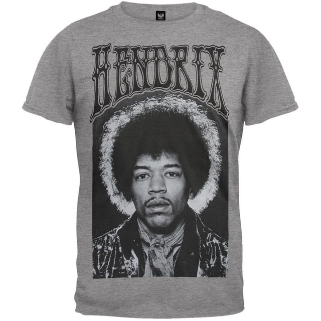 Jimi Hendrix - Camiseta Halo de Algodón para Adultos Unisex (Gris)