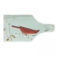 thumbnail image 1 of Birdhouse Cutting Board, Red Cardinal Autumnal Leaves Rowan Berries Pattern, Decorative Tempered Glass Cutting and Serving Board, in 3 Sizes, by Ambesonne, 1 of 2