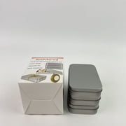 SenJchicwd Metal storage boxes for general use,Empty Metal Tins Box with Lid - Cookie Tins Silver Metal Rectangular Tin Box Lids (6.2 x 4.3 x 1.4 Inches)