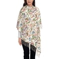 thumbnail image 3 of Honeii Floral Print Scarf Oversized Scarf Tassel Fall Winter Thick Scarf Warm Shawl Women,Women's Scarves & Wraps, 3 of 8