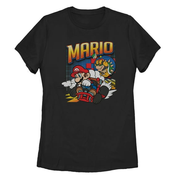 Women's Nintendo Mario Kart Winner  Graphic Tee Black X Large
