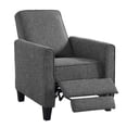 thumbnail image 5 of Mudah Fabric Upholstered Push Back Reclining Chair, Gray, 5 of 9