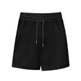 thumbnail image 4 of Mingw Mens Shorts 2025 Summer Waffle Textured Fleece Shorts Drawstring Elastic Pants Mens Trousers, 4 of 4