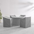 thumbnail image 2 of Crosley Furniture Ensemble de 5 Pcs de Housses Rondes en Vinyle pour Meubles de Salle à Manger d'Extérieur, Gris, 2 of 10