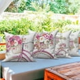 thumbnail image 5 of Pink Bicycle Bike Throw Pillow Covers 18x18 Set of 4,Spring Flower Decorative Pillow Cases for Bedroom Sofa Couch, 5 of 6