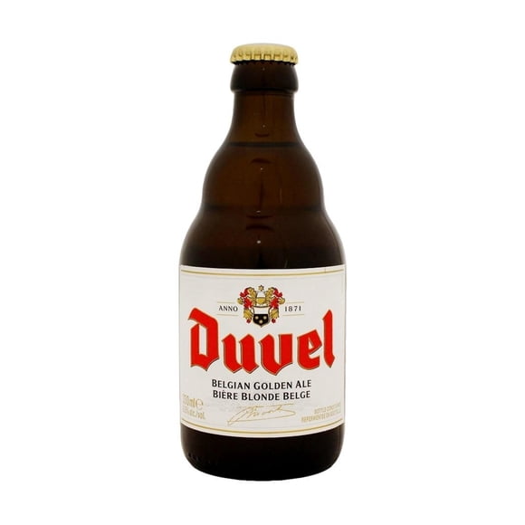 Cerveza clara Duvel botella de 330 ml