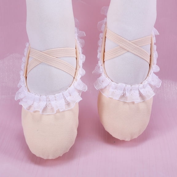 LvhaoGJOB Girls' Soft Flexible Sole Ballet Flats with Elegant Design and Flexible Flat Sole