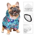 thumbnail image 3 of Cauagu Wls And Flowers Pattern Winter Pet Hoodie Sweatshirts- Dog Hoodie Sweater with Leash Hole - Cute Dog Hoodie - Pet Clothes Puppy Cat Custume -Large, 3 of 8