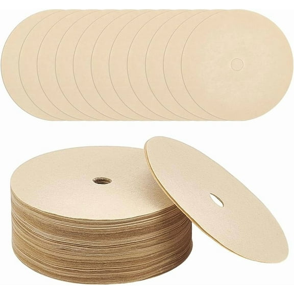 300 Pcs Percolator Coffee Filters Round Unbleached Coffee Filter 3.74 Inch in Diameter Burlywood Paper Disc Coffee Filters