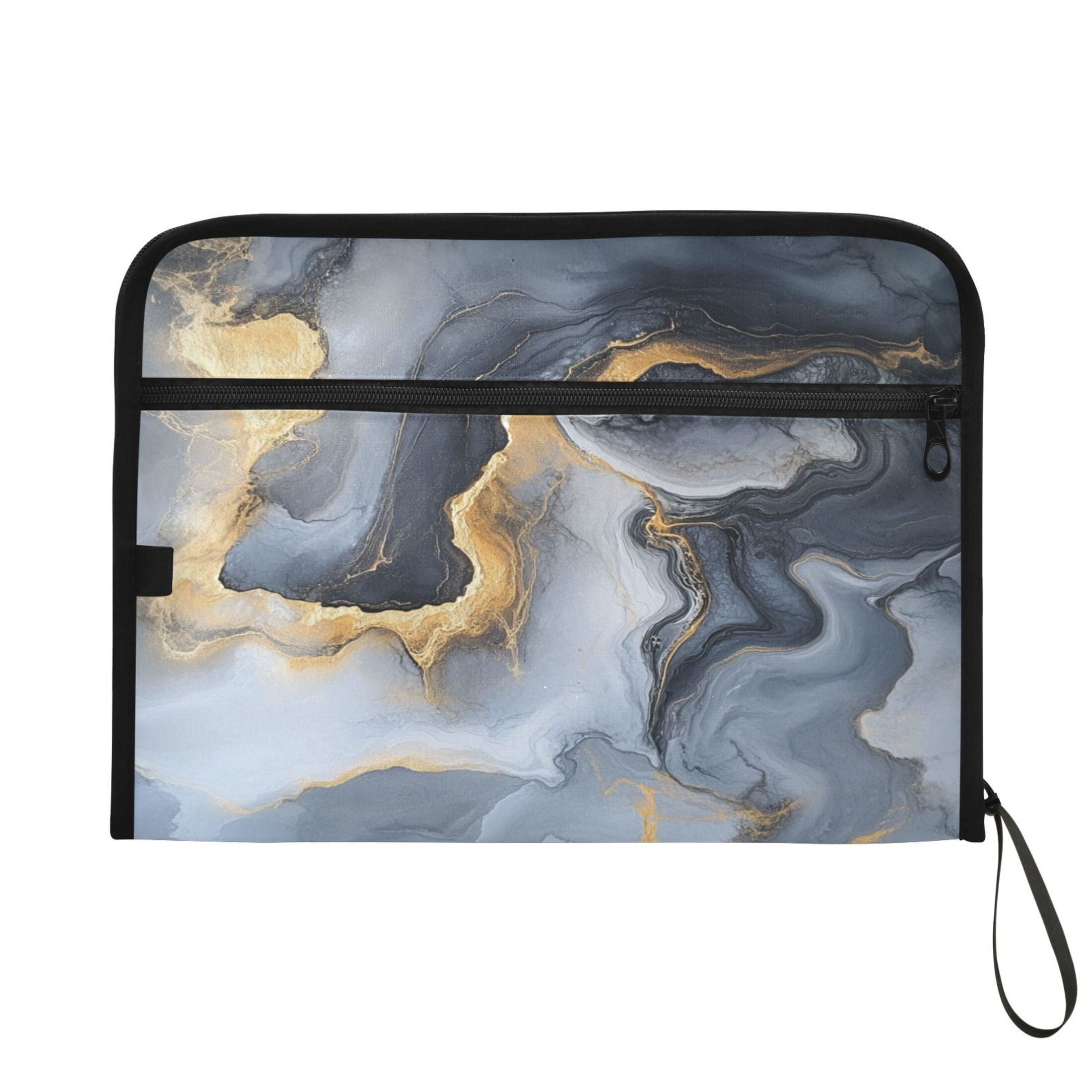 WOBOGO Gilt Gray Patterns Expanding File Folder Letter Size Accordion Filing Organizer 13 Pocket Separate Organ Pocket