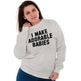 thumbnail image 4 of I Make Adorable Babies Cute Mom Unisex Plus Fleece Graphic Sweatshirt Brisco Brands 3X, 4 of 5