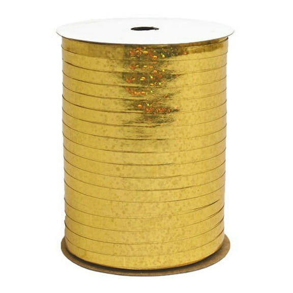 3/16" x 100 Yds Gold Holographic Curling Ribbon