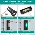 thumbnail image 4 of NOGIS 2 Pack Lighted Doorbell Button, Universal Garage Door Switch Wired Wall Mounted Doorbell Push Button (Black Button, Green Light), 4 of 7
