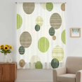 thumbnail image 2 of Abstract Geometric Sheer Curtains 54 Inches Long, Farmhouse Vintage Polka Dot Green Light Filering Curtains, Breathable Simi Curtain Privacy Drapes for Kitchen Bathroom Small Window Treatment, 2 of 9