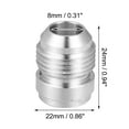 thumbnail image 4 of Unique Bargains Car 8AN Male Weld on Fitting Bung Hose Adapter Fuel Oil Aluminum Alloy Silver Tone Pack of 10, 4 of 7