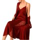 thumbnail image 4 of Camisón largo para mujer, bata de baño alargada, ropa de dormir para mujer, de manga larga, de satén, para el hogar, camisón fino de poliéster para mujer, 4 of 6
