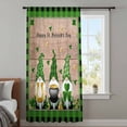 thumbnail image 4 of St. Patrick's Day Sheer Curtains 108" Extra Long, Green Gnomes Shamrocks Gold Coin Plaid Light Filering Curtains, Privacy Drapes Simi Floor to Veiling Curtain for Living Room Bedroom Window Treatment, 4 of 9