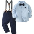 thumbnail image 5 of Dtiaagto Baby Boy Clothes Suits Toddler Dress Shirt With Bowtie Suspender Pants Outfit Sets Gentleman Wedding 1-6 Years, 5 of 5