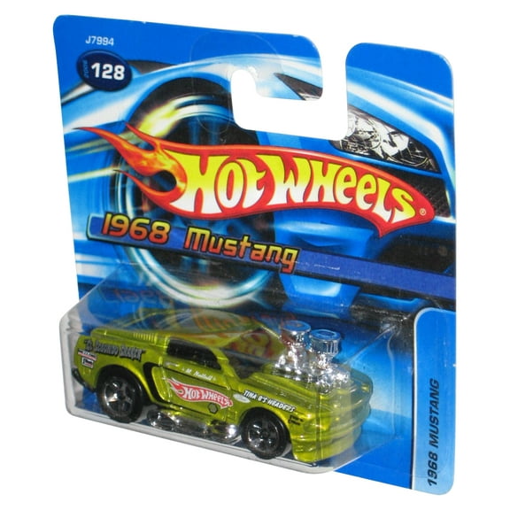 Hot Wheels 1968 Mustang (2006) Mattel Green Die-Cast Toy Car #128 - (Short Card)