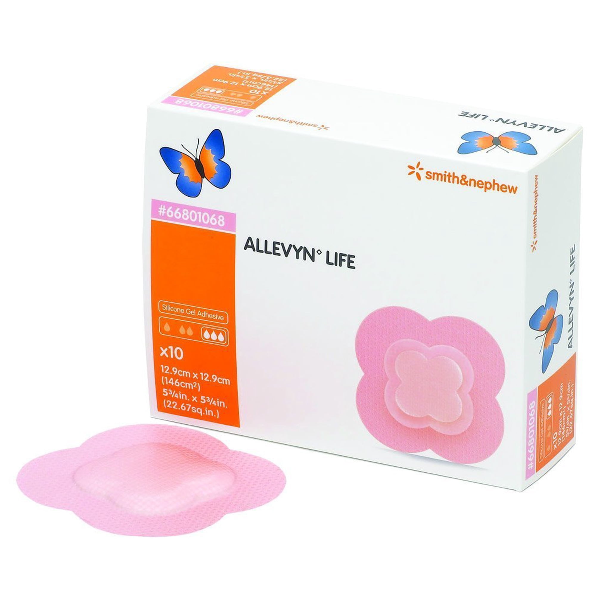Smith and Nephew 66801068 Allevyn Life Border Dressing 5 1/16" X 5 1/16" - Box of 10