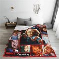 thumbnail image 4 of Película de terror niño de juego personaje Chucky manta polar Otoño/Invierno manta ligera para el hogar colcha al aire libre, 4 of 5
