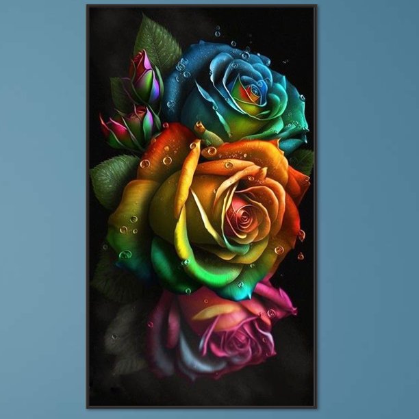 Cuadros Decorativos 5D bricolaje taladro redondo completo diamante pintura rosa Kit decoración del hogar arte artesanía Wdftyju embutido en tela