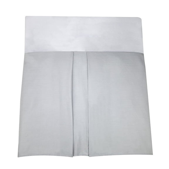 Nautica Kids Nursery Separates Dust Ruffle with Box Pleats, Solid Grey, Grey