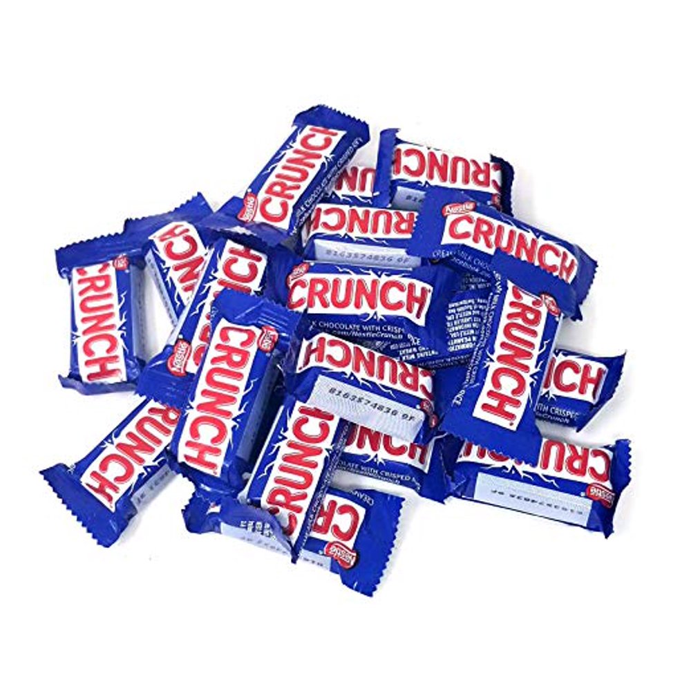 Nestle Crunch Bite Size Bar, Creamy Milk Chocolate Crisped Rice, 3