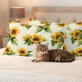 thumbnail image 3 of Sunflower Vintage Outdoor Waterproof Pillow Covers, Spring Summer Flowers Botanical Decorative Rectangle Throw Pillowcase Sofa Cushion Sham for Patio/Couch/Chair, 20"x12" 2 Pack, 3 of 8