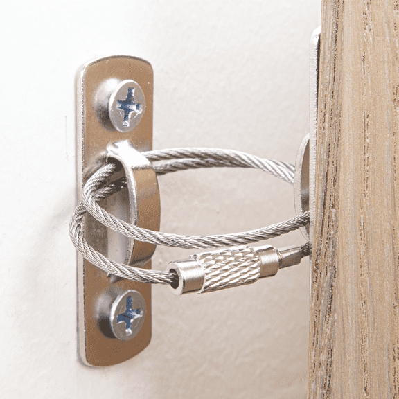 HomeBrella 12-Pack Furniture Anchors - Anti-Tip Straps for Baby Proofing - Earthquake Straps