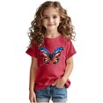 thumbnail image 4 of FamilyThread Toddler Kids Boys Girls American Flag Cotton T-shirt Fashion Cute Round Neck Print Tee Short Sleeve For 3-9 Years, 4 of 8
