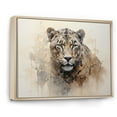 thumbnail image 2 of Designart "Wild Elegance In Minimalist Panther Form IV" Animals Panther Floater Framed Canvas Wall Art, 2 of 5