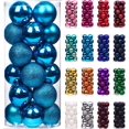 thumbnail image 1 of 24 mini bolas de Navidad, pequeñas bolas de Navidad irrompibles para árbol de Navidad (azul) solo un cubo Rojo Verde MX-0127225FYD, 1 of 5