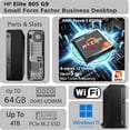 thumbnail image 3 of HP EliteDesk 805 G9 SFF Business Desktop, AMD Ryzen 5 8500G (Up to 5.0GHz), 16GB DDR5 RAM, 512GB PCIe SSD, Dual 4K Support, USB-C, HDMI, DP Port, Wi-Fi 6E, Bluetooth 5.3, Keyboard & Mouse, Win 11 Pro, 3 of 8