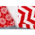 thumbnail image 3 of Bearachild Gorros de Papá Noel, gorro de Navidad cálido, gorros de Navidad gruesos, transpirables, agradables a la piel, gorros de Navidad a rayas, gorros Kits de decoración para fiestas rojo verde Bearachild HA070530-02, 3 of 6