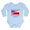 Sky Blue, variant on CafePress - Made In America With Polish Parts Body Suit - Long Sleeve Cotton Baby Bodysuit