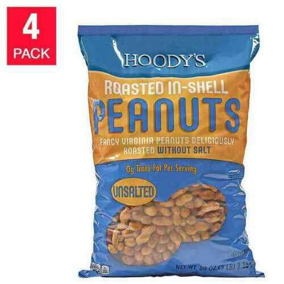 Hoody's Roasted Unsalted Peanuts 20 lbs, 4-pack
