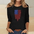 thumbnail image 3 of Blusas para Mujeres Casual 3/4 Manga Cuello Redondo Impreso Suelto, Mujer 3/4 Manga Tops Y Blusas para Diario, 3 of 4